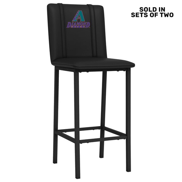 Dreamseat Bar Stool 500 with Arizona Diamondbacks Cooperstown Primary, 2PK - XZ500BSDBLK-PSCOOP0001A