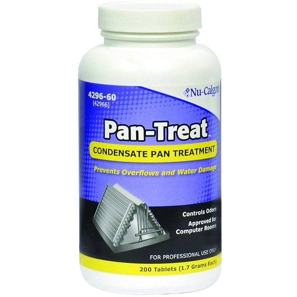 Nu-Calgon Pan-Treat Condensate Pan Treatment, 200 Tab (1.7 Grams Each), Green - 4296-60
