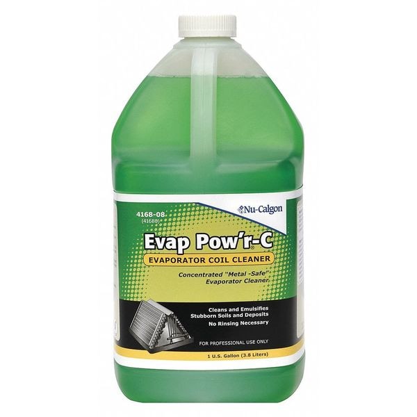 Nu-Calgon Evap Pow'r-C Evaporator Liquid Coil Cleaner, 1 gal Jug, Green - 4168-08