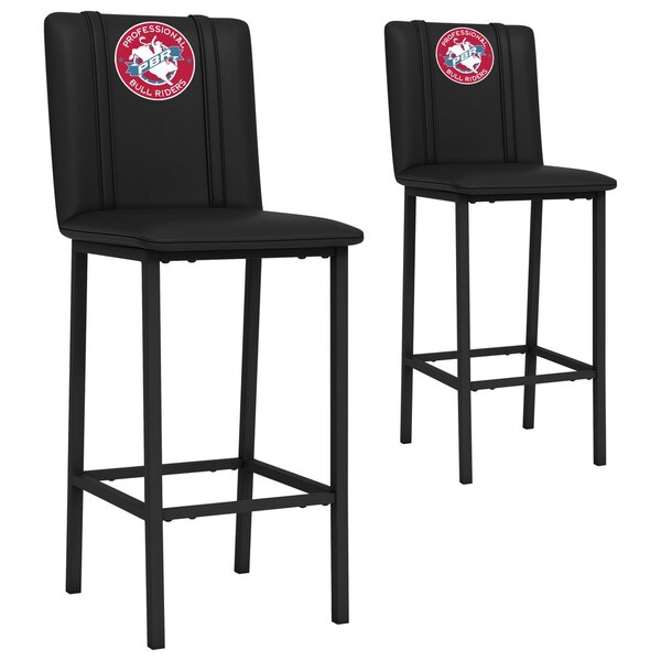 Dreamseat Bar Stool 500 with Professional Bull Riders Vintage Logo, 2PK - XZ500BSDBLK-PSPBR0002A