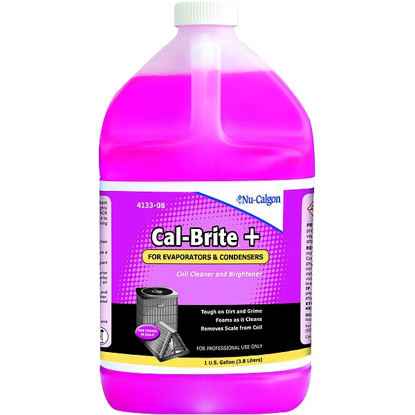 Nu-Calgon Coil Cleaner, Liquid, 1 gal, Pink - 4133-08