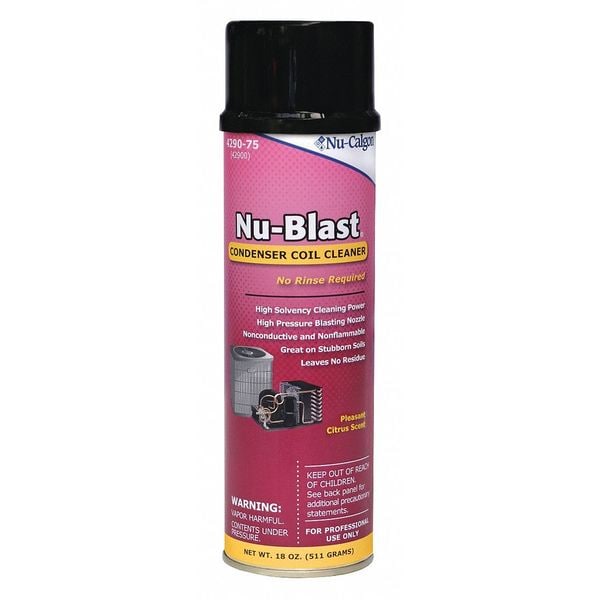 Nu-Calgon Condenser Cleaner, Aerosol, 18 fl oz, Clear - 4290-75