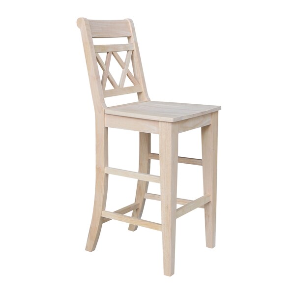 International Concepts Canyon BarHeight XX Stool, 30" Seat Height, Ready to Finish - S-473