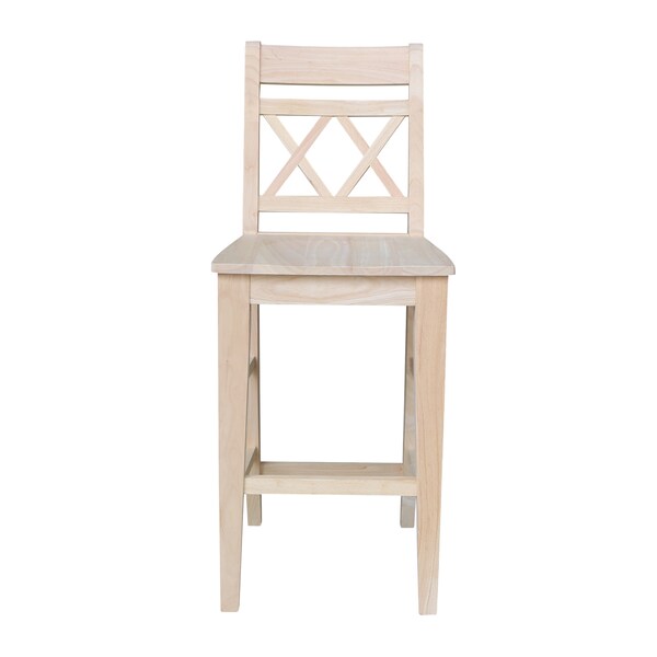 International Concepts Canyon BarHeight XX Stool, 30" Seat Height, Ready to Finish - S-473