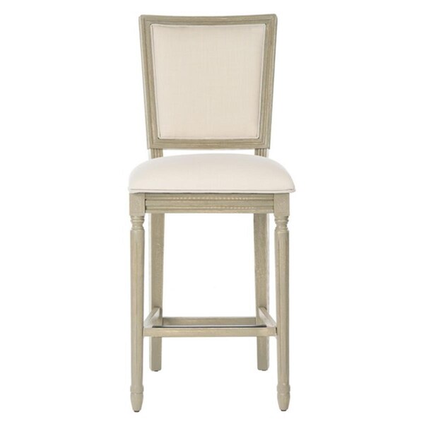 Safavieh 47.25 x 23.5 x 19.25 in. Buchanan Rectangle Bar Stool, Light Beige - FOX6246D-SET2