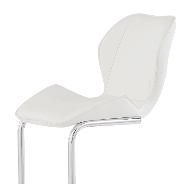 Global Furniture Usa Contemporary PU D1446 3 White Bar Stools - 2943