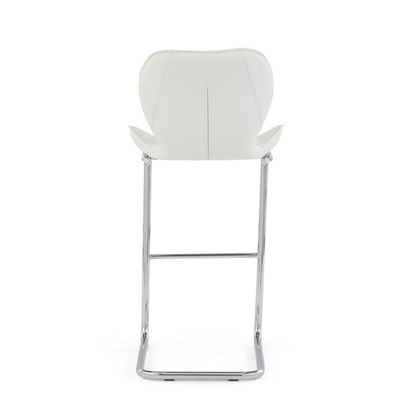 Global Furniture Usa Contemporary PU D1446 3 White Bar Stools - 2943