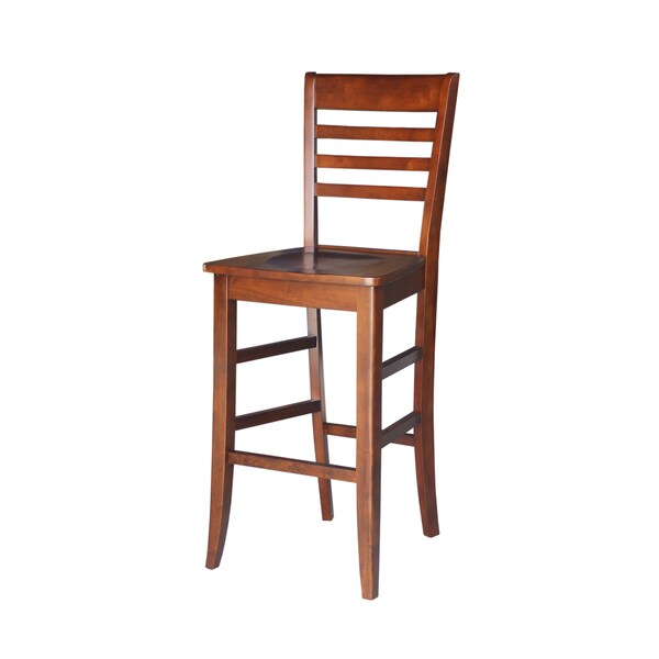 International Concepts Roma Bar Height Stool, 30" Seat Height, Espresso - S581-3103