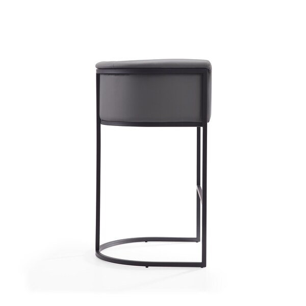 Manhattan Comfort Cosmopolitan Barstool in Grey and Black - BS015-GY