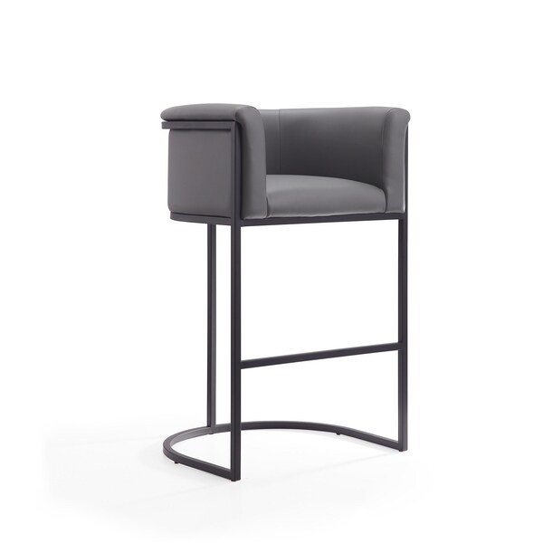Manhattan Comfort Cosmopolitan Barstool in Grey and Black - BS015-GY