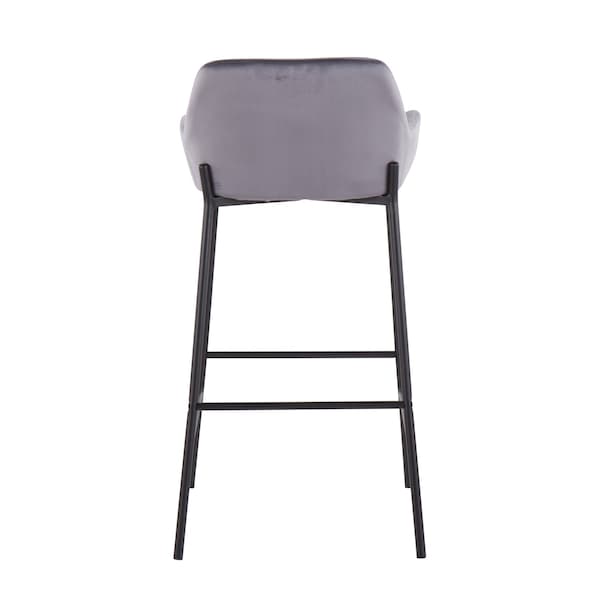 Lumisource Daniella Fixed-Height Bar Stool - Set of 2 PR - B30-DNLA2 BKVSV2