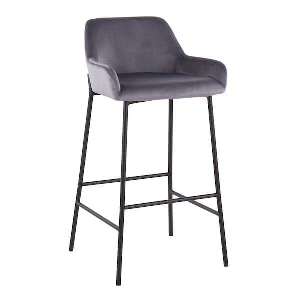 Lumisource Daniella Fixed-Height Bar Stool - Set of 2 PR - B30-DNLA2 BKVSV2