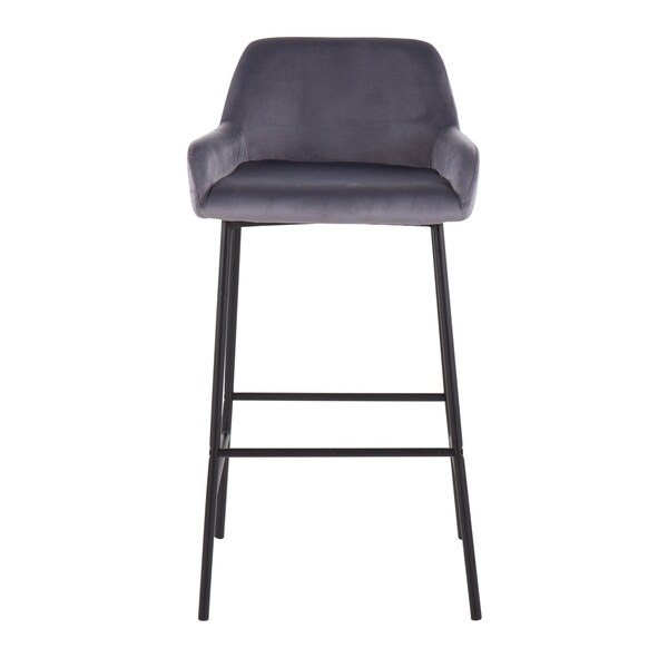 Lumisource Daniella Fixed-Height Bar Stool - Set of 2 PR - B30-DNLA2 BKVSV2
