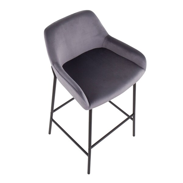 Lumisource Daniella Fixed-Height Bar Stool - Set of 2 PR - B30-DNLA2 BKVSV2