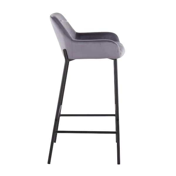 Lumisource Daniella Fixed-Height Bar Stool - Set of 2 PR - B30-DNLA2 BKVSV2