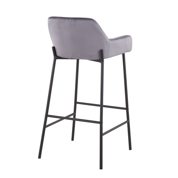 Lumisource Daniella Fixed-Height Bar Stool - Set of 2 PR - B30-DNLA2 BKVSV2
