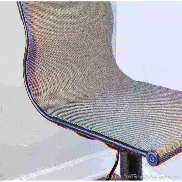 Lumisource Mirage Barstool in Black Metal and Silver Mesh Fabric - BS-MIRAGE BKSV