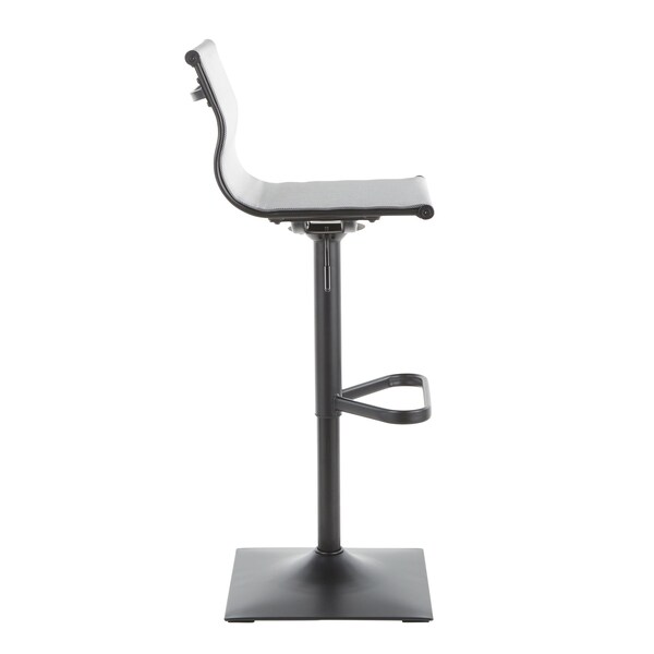 Lumisource Mirage Barstool in Black Metal and Silver Mesh Fabric - BS-MIRAGE BKSV