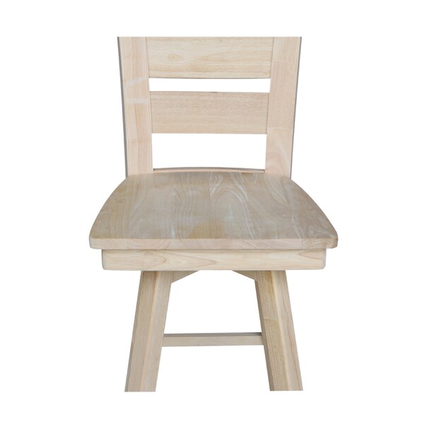 International Concepts Tuscany Bar Height Stool, with Swivel, 30" Seat Height, Unfinished - S-293SW