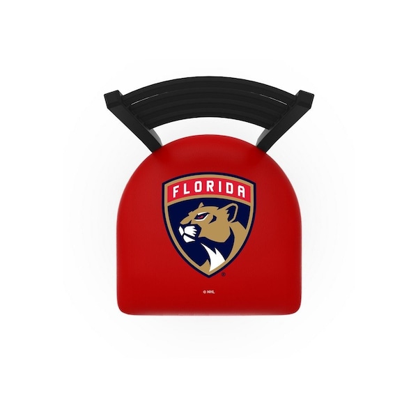 Holland Bar Stool Co 30" Blk Wrinkle Florida Panthers Swivel Bar Stool, Ladder Back - L01430FLAPAN