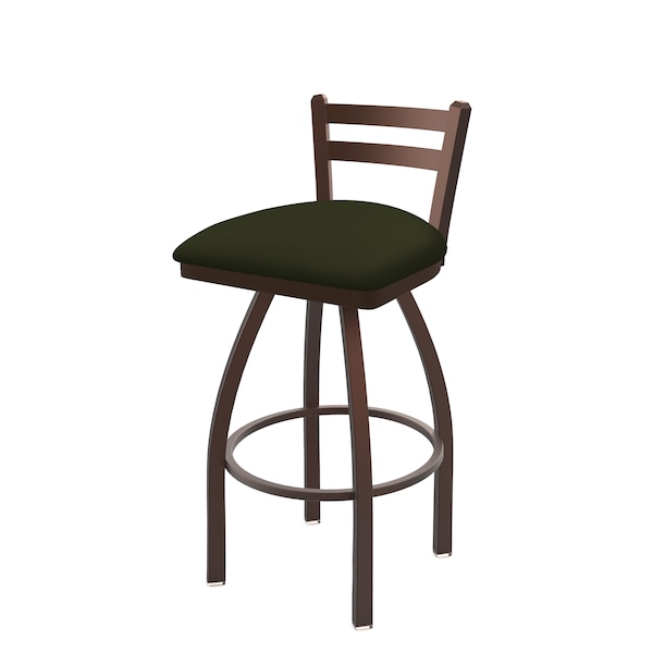 Holland Bar Stool Co 30" Low Back Swivel Bar Stool, Bronze Finish, Canter Pine Seat - 41130BZ010