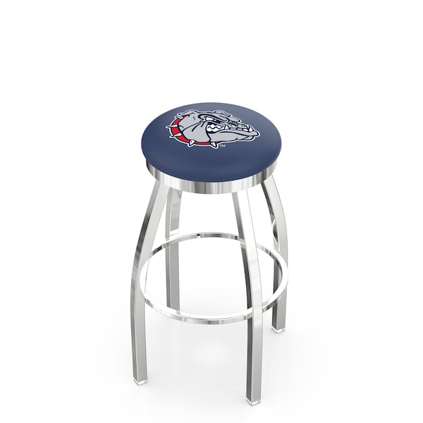 Holland Bar Stool Co 25" Chrome Gonzaga Swivel Bar Stool, Accent Ring - L8C2C25GONZGA