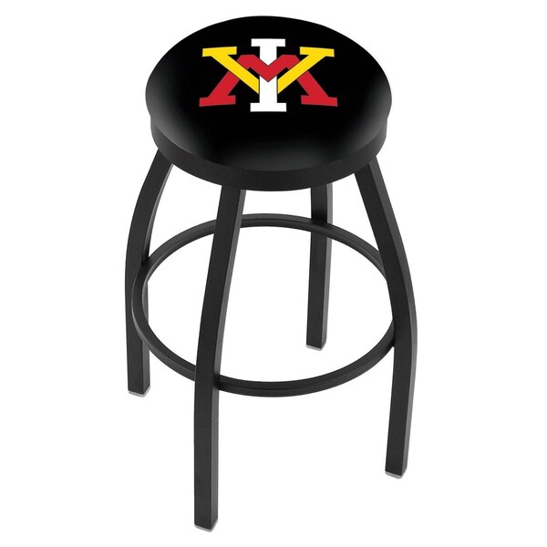 Holland Bar Stool Co 30" Blk Wrnkl Virginia Military Institute Swivel Bar Stool, Accent Ring - L8B2B30VAMILI