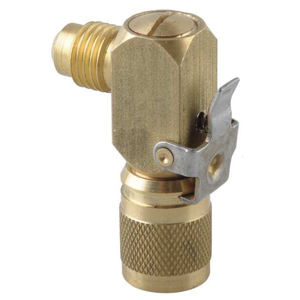 Zoro Select Quick Coupler, Low Loss, 1/4 In MxF, 90 Deg - 10U327