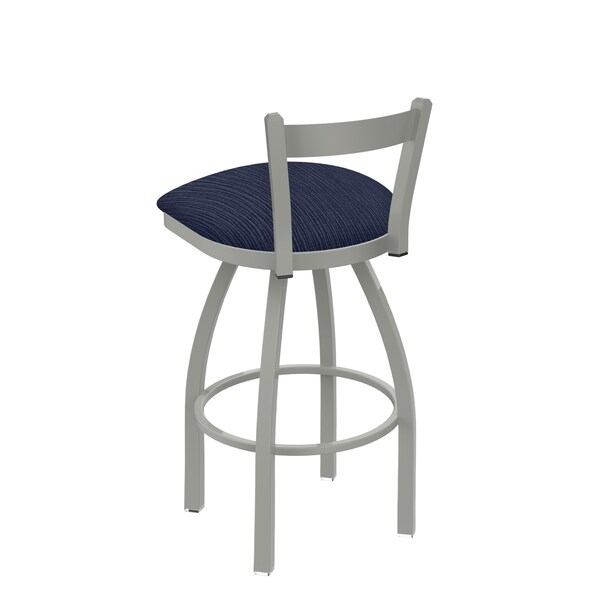 Holland Bar Stool Co 30" Low Back Swivel Bar Stool, Nickel Finish, Graph Anchor Seat - 82130AN014
