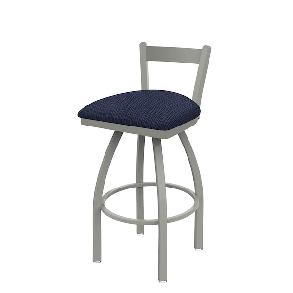 Holland Bar Stool Co 30" Low Back Swivel Bar Stool, Nickel Finish, Graph Anchor Seat - 82130AN014