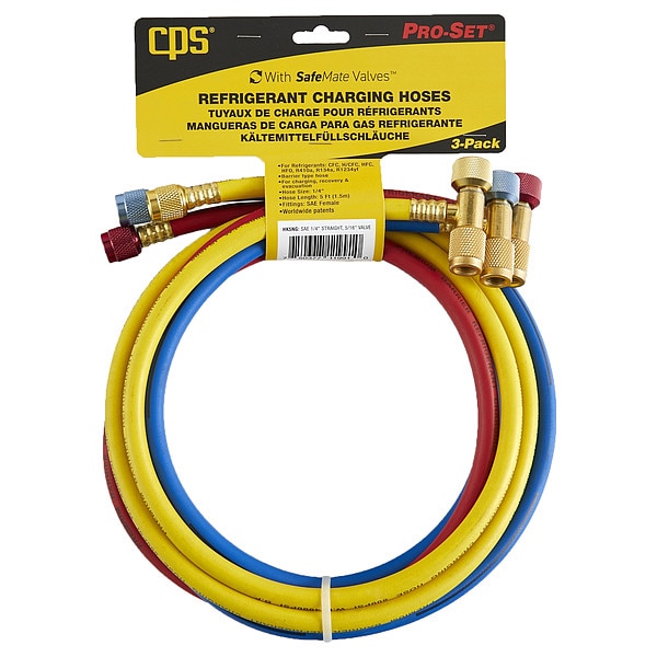 Pro-Set Hose Set, 1/4 SAE Female, 60 L, PK3 - HP5NG