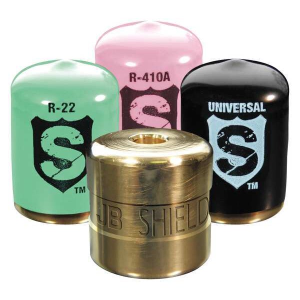 Jb Industries Refrigerant Cap Locks, 1/4 in., R-22, PK4 - SHLD-G4