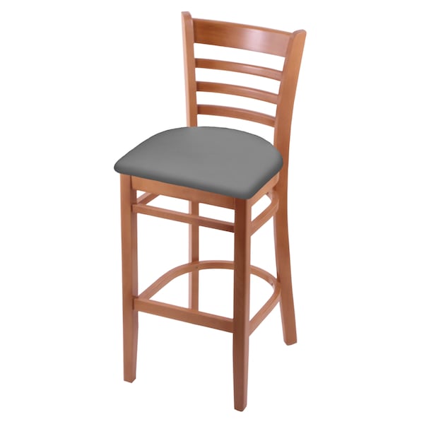 Holland Bar Stool Co 30" Bar Stool, Medium Finish, Canter Grey Seat - 314030MED007