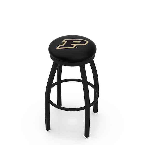 Holland Bar Stool Co 30" Blk Wrinkle Pitt Swivel Bar Stool, Accent Ring - L8B2B30PURDUE