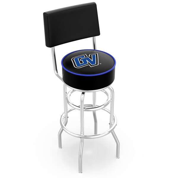 Holland Bar Stool Co 30" Chrome 2-Ring Grand Valley State Swivel Bar Stool, Back - L7C430GVSTUN