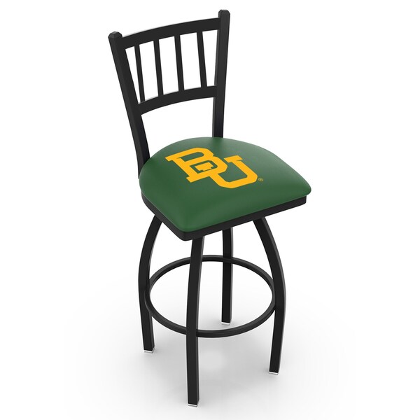 Holland Bar Stool Co 25" Blk Wrinkle Baylor Swivel Bar Stool, Jailhouse Back - L01825BAYLOR
