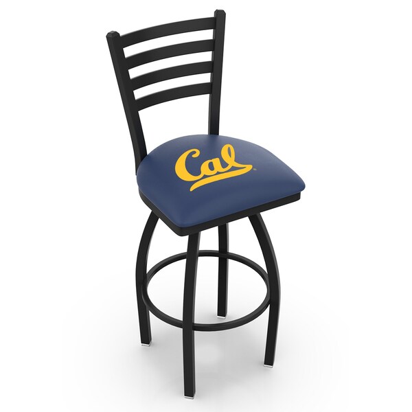 Holland Bar Stool Co 25" Blk Wrinkle Cal Swivel Bar Stool, Ladder Back - L01425CAL-UN