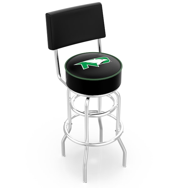 Holland Bar Stool Co 25" Chrome 2-Ring North Dakota Swivel Bar Stool, Back - L7C425NORDAK