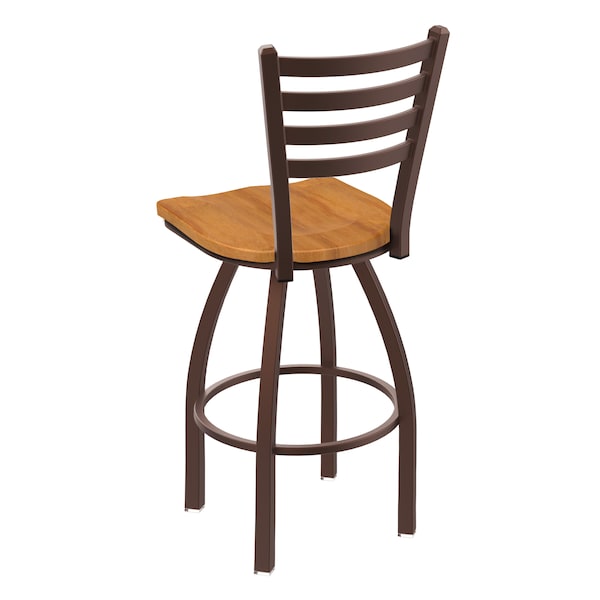 Holland Bar Stool Co 30" Swivel Bar Stool, Bronze Finish, Med Maple Seat - 41030BZMEDMPL
