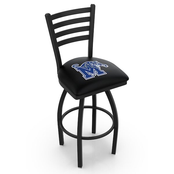 Holland Bar Stool Co 25" Blk Wrinkle Memphis Swivel Bar Stool, Ladder Back - L01425MEMPHS