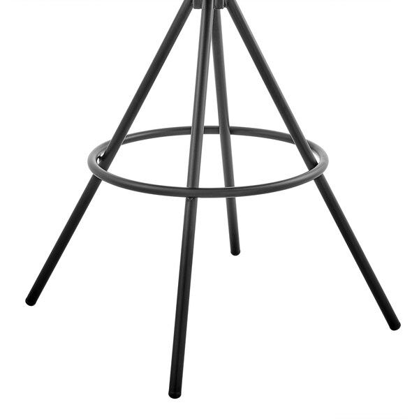 Armen Living Odessa 30" Bar Height Bar Stool in Charcoal Fabric and Black Finish - LCODBACH30