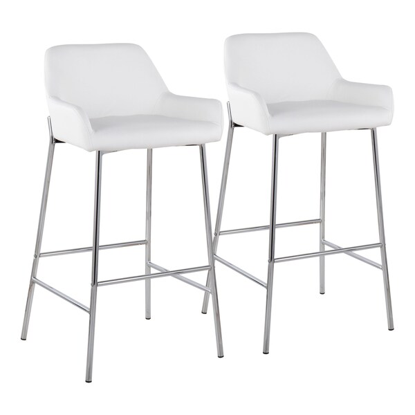 Lumisource Daniella Fixed-Height Bar Stool - Set of 2 PR - B30-DNLA2 CHRMPUW2