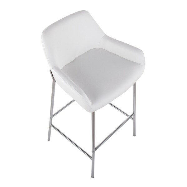 Lumisource Daniella Fixed-Height Bar Stool - Set of 2 PR - B30-DNLA2 CHRMPUW2
