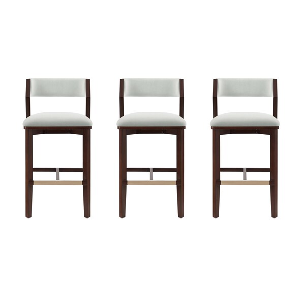 Manhattan Comfort Patricia Barstool in White Glacier - Set of 3 - 3-BS026-WH