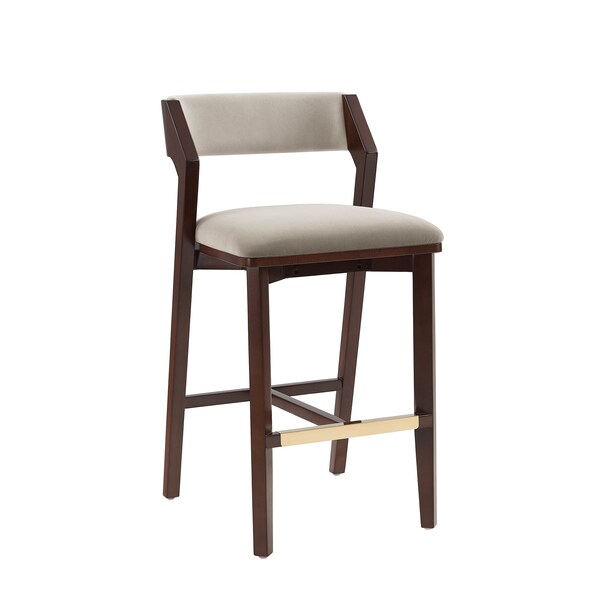 Manhattan Comfort Patricia Barstool in Linen - Set of 2 - 2-BS026-LN