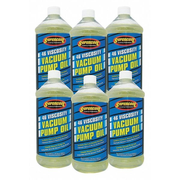 Supercool Visc Synthtc Vcuum Pmp Oil, 46, 32 oz., PK6 - 33713-6CP