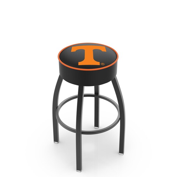 Holland Bar Stool Co 30" 4" Tennessee Cushion Seat, Blk Wrinkle Base Swivel Bar Stool - L8B130TENNES