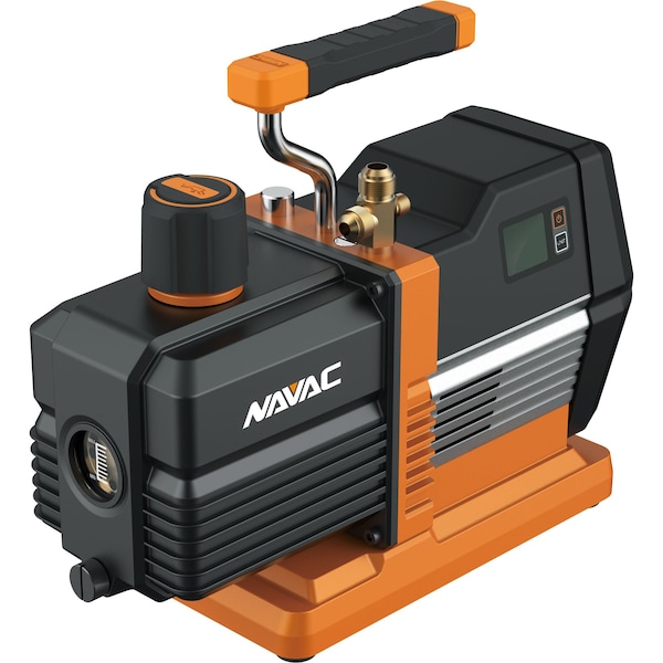 Navac Smart Vacuum Pump, 6 CFM, DC, Digital Control, w/ Micron Gauge - NRP6DI