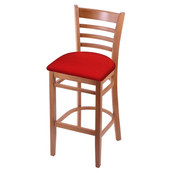Holland Bar Stool Co 30" Bar Stool, Medium Finish, Canter Red Seat - 314030MED011