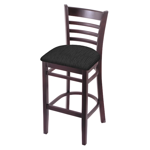 Holland Bar Stool Co 30" Bar Stool, Dark Cherry Finish, Graph Coal Seat - 314030DC018